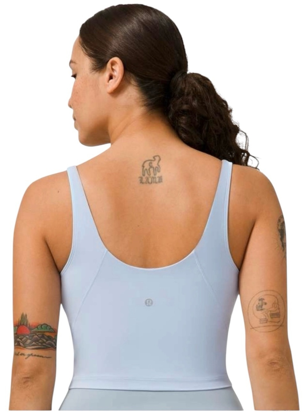 Lululemon Align Cropped Tank Top Blue Linen Size 4